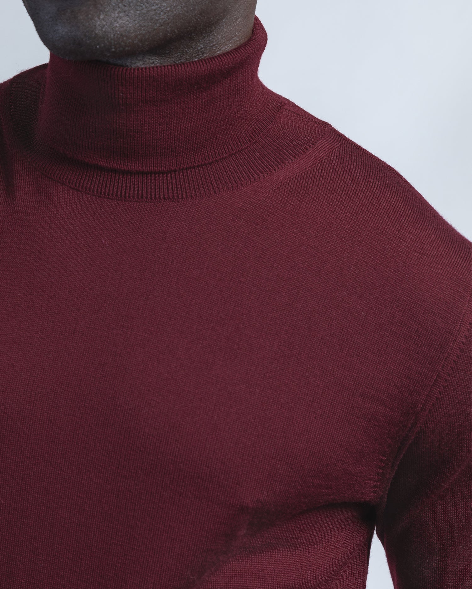 Premium Merino Rollneck in Burgundy (6656411140158)