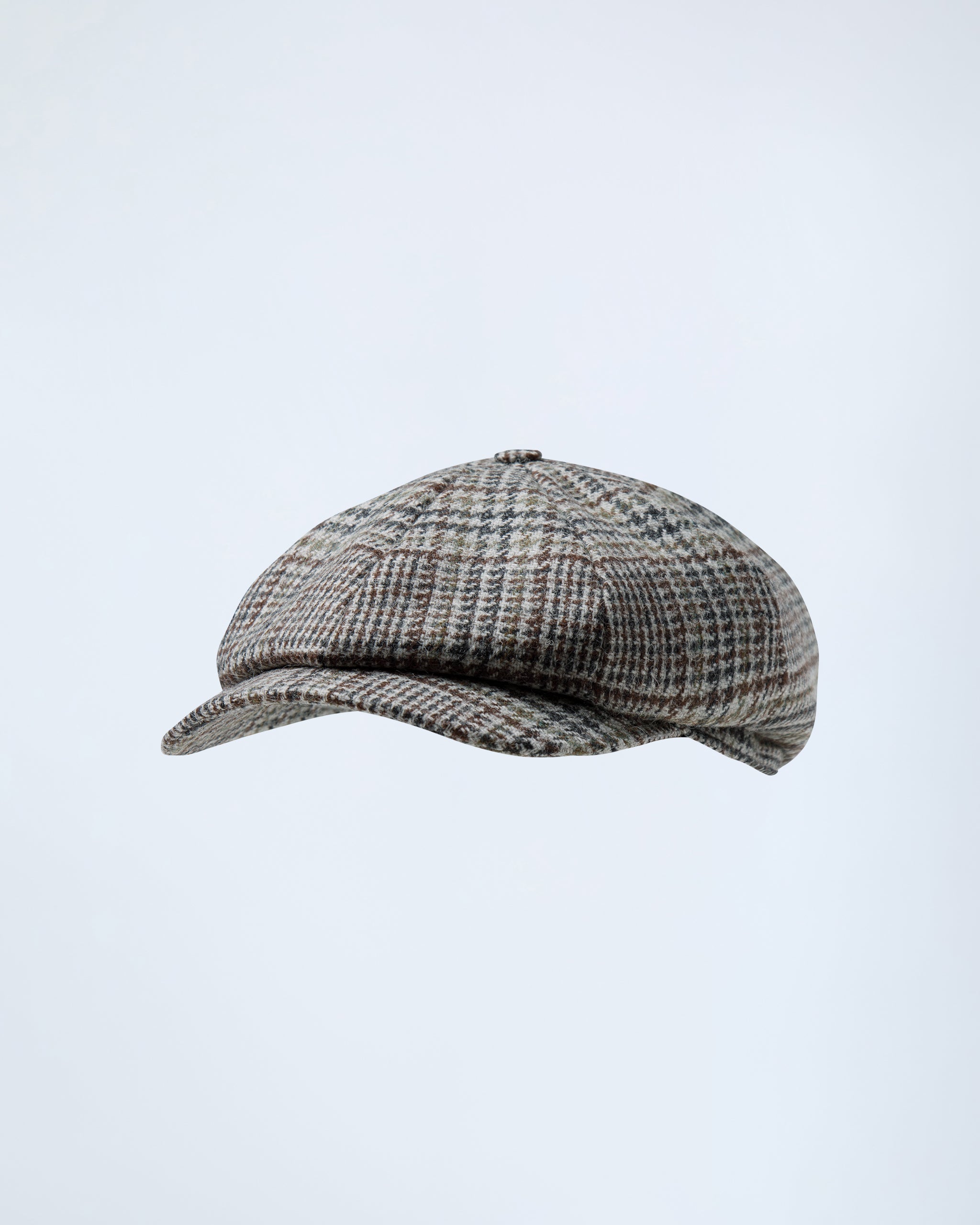 Newspaper Boy Cap in Houndstooth Check Turo