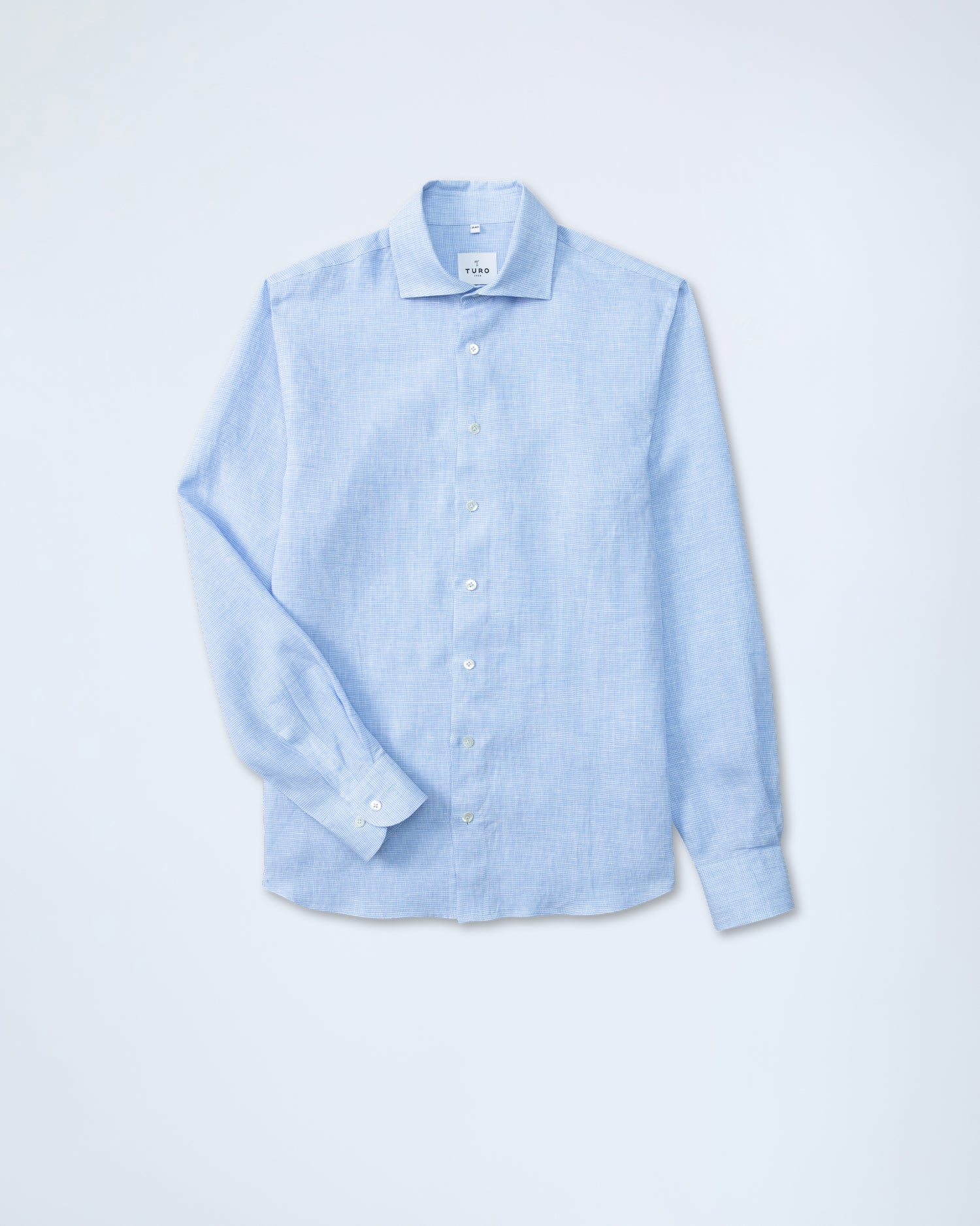 Blue Check Linen Shirt (9629853679946)