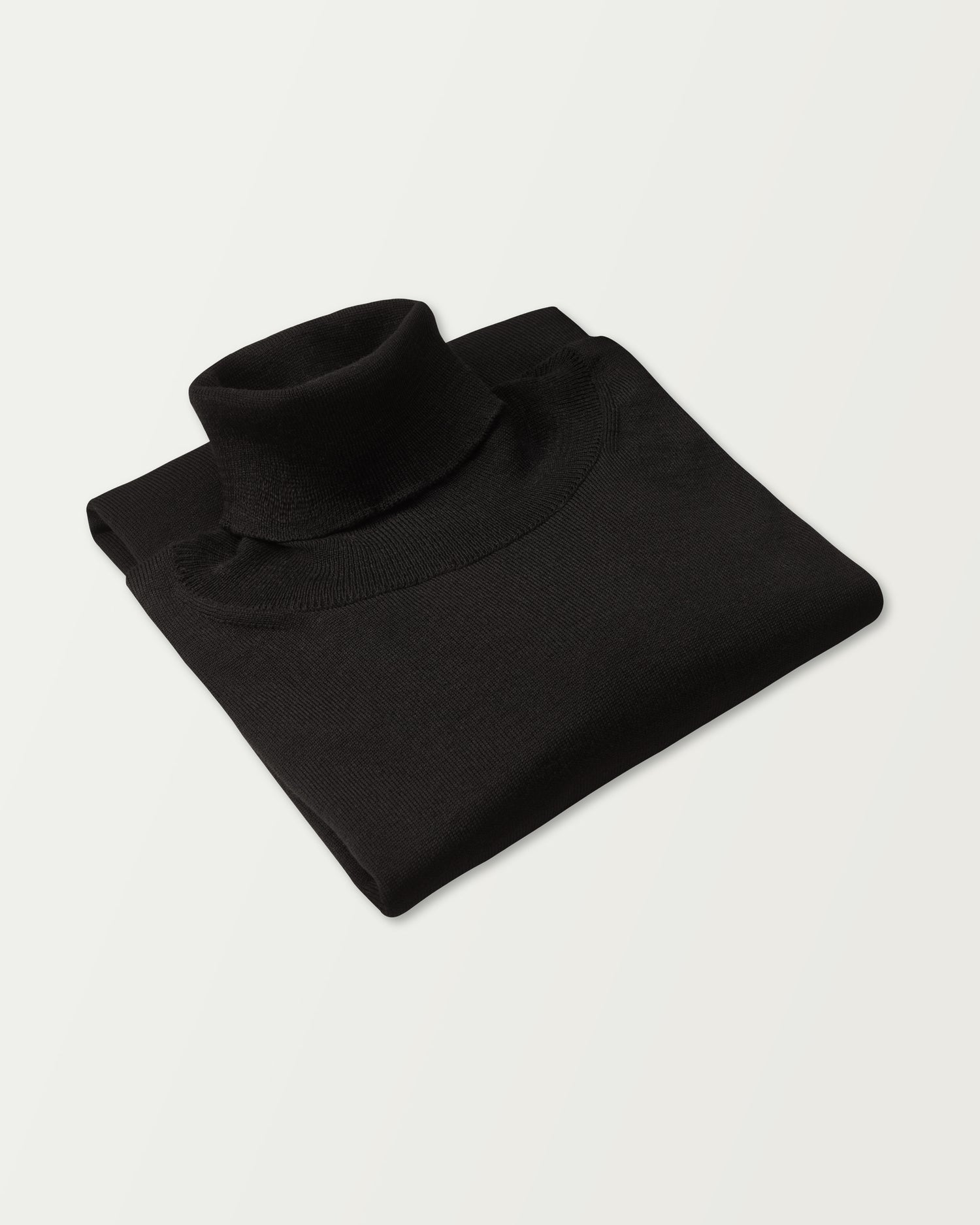 Premium Merino Rollneck in Black (6656357171262)