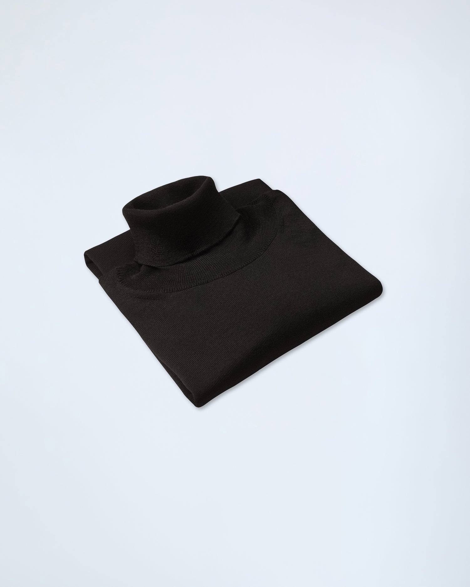 Premium Merino Rollneck in Black (6656357171262)