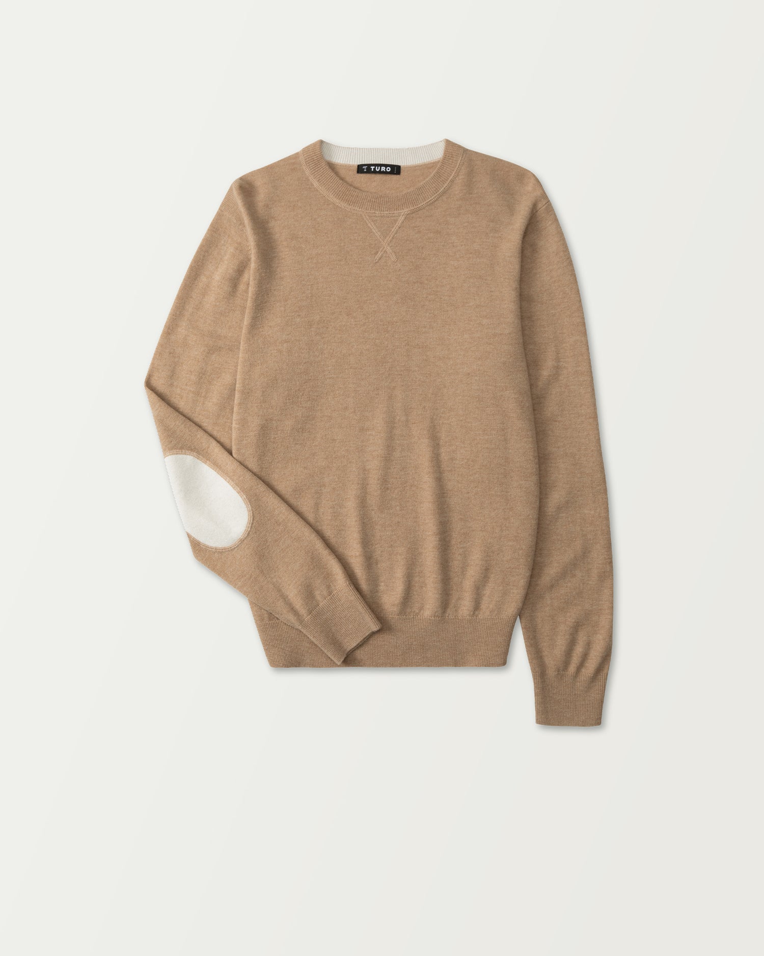 Crew Neck Sweater in Beige (9361352458570)