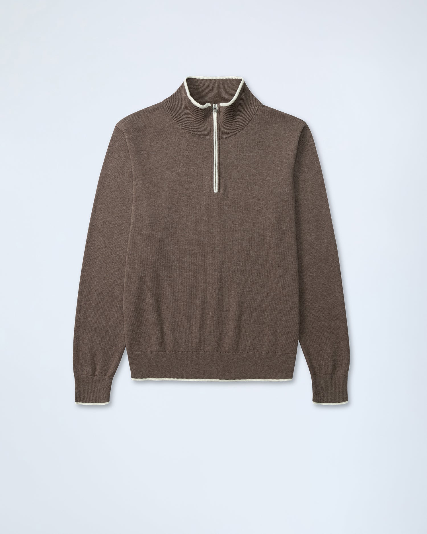 Soft Zip-neck in Brown (9629789454666)