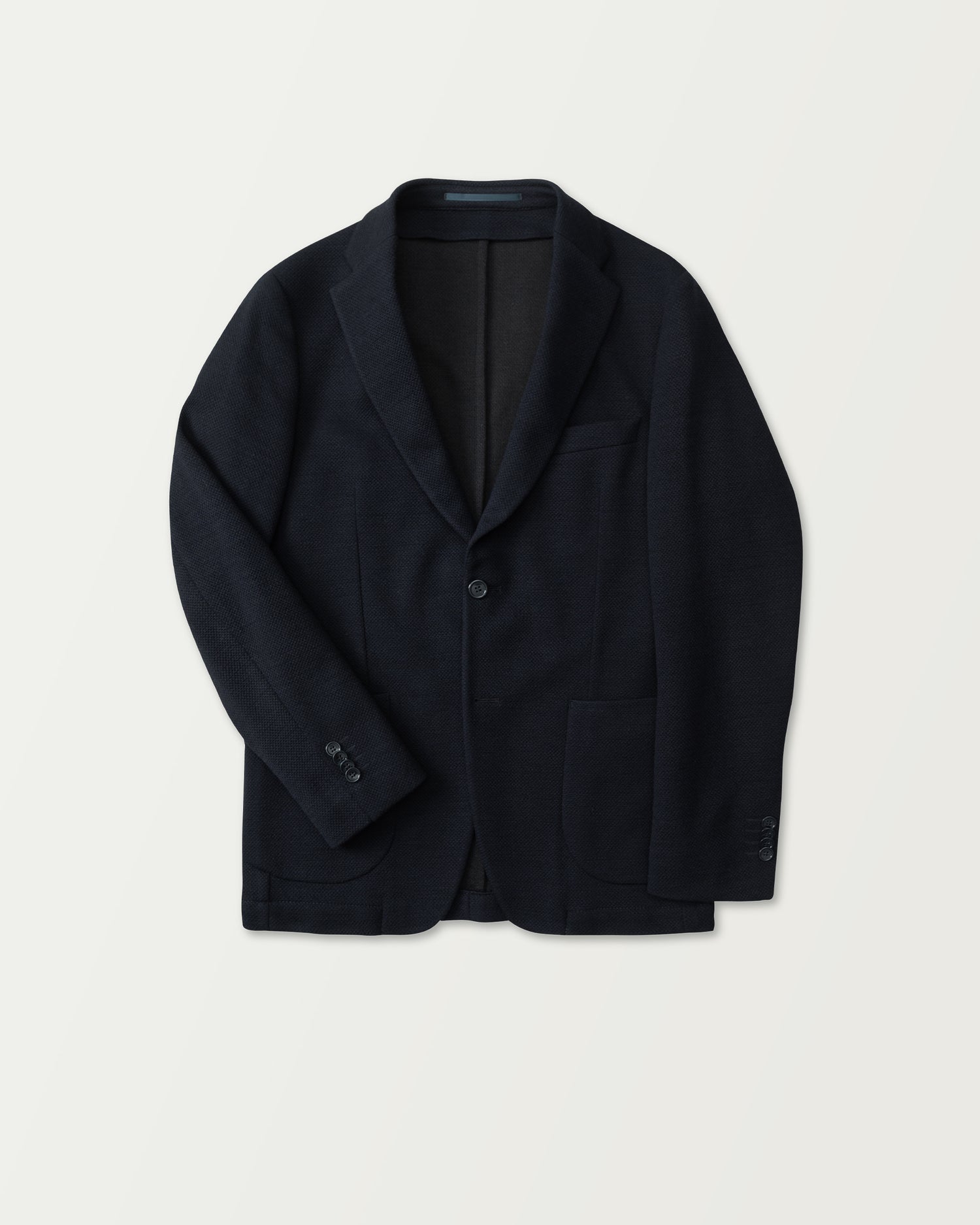 Casual Dark Blue Jersey Blazer (8456811479370)