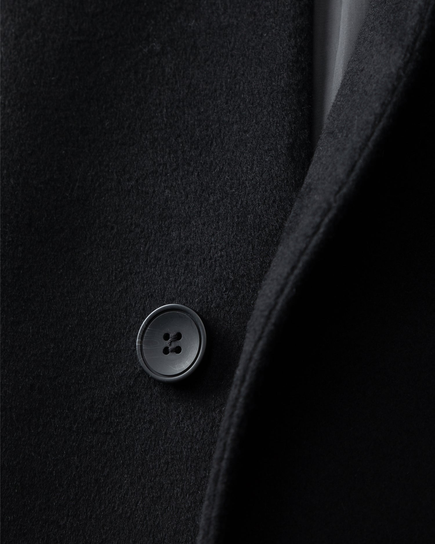 Casual No-lapel Overcoat in Black (9394998673738)