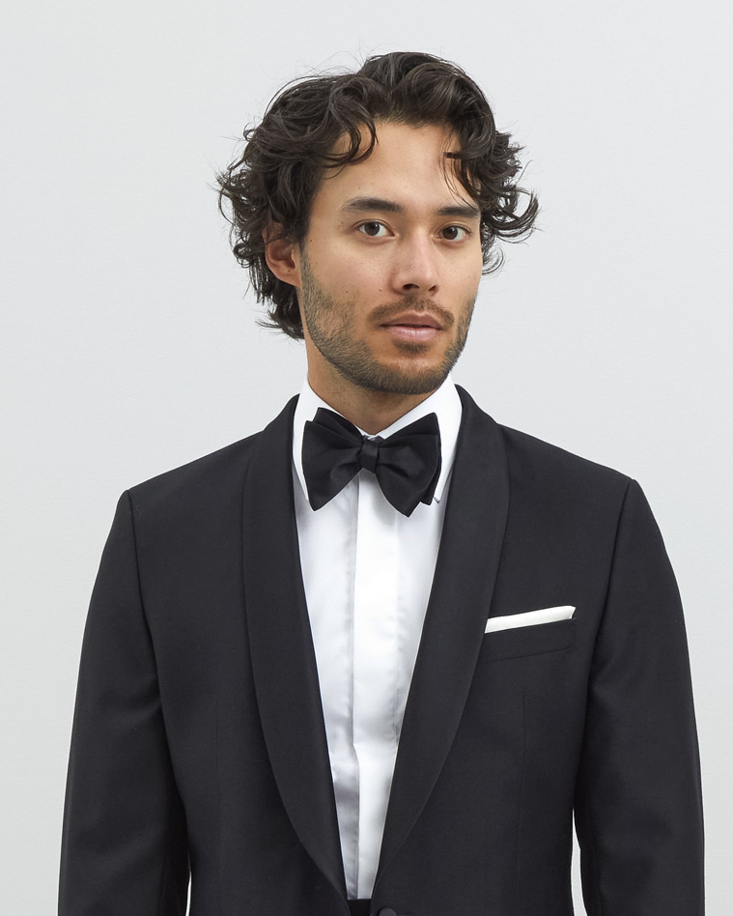 Black Bow Tie in Silk (9585674223946)