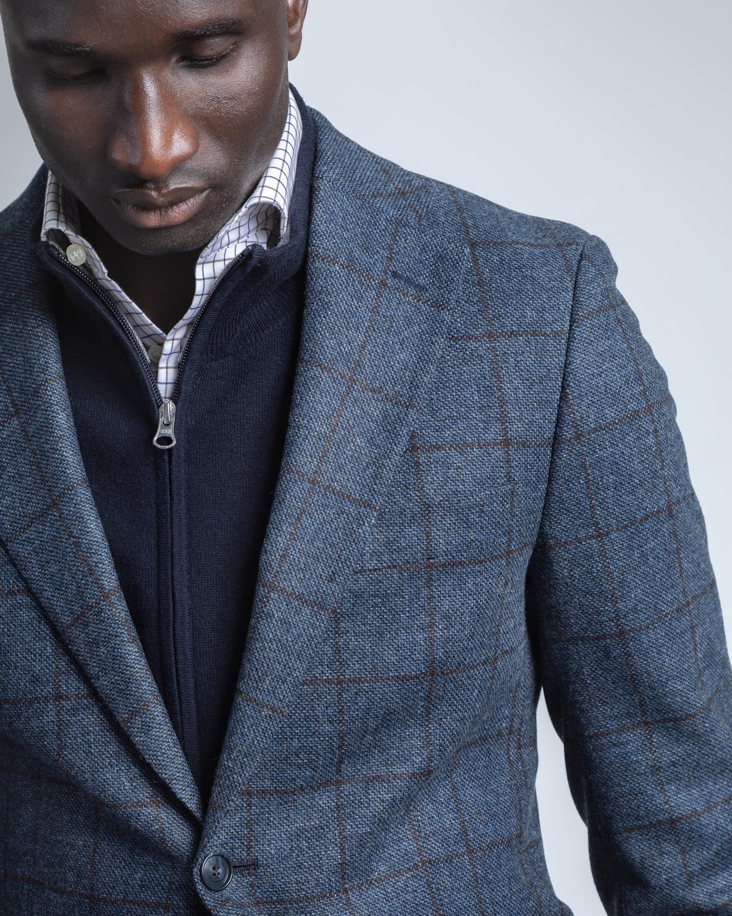 Casual Wool Cashmere Jacket with Check (9390581088586)