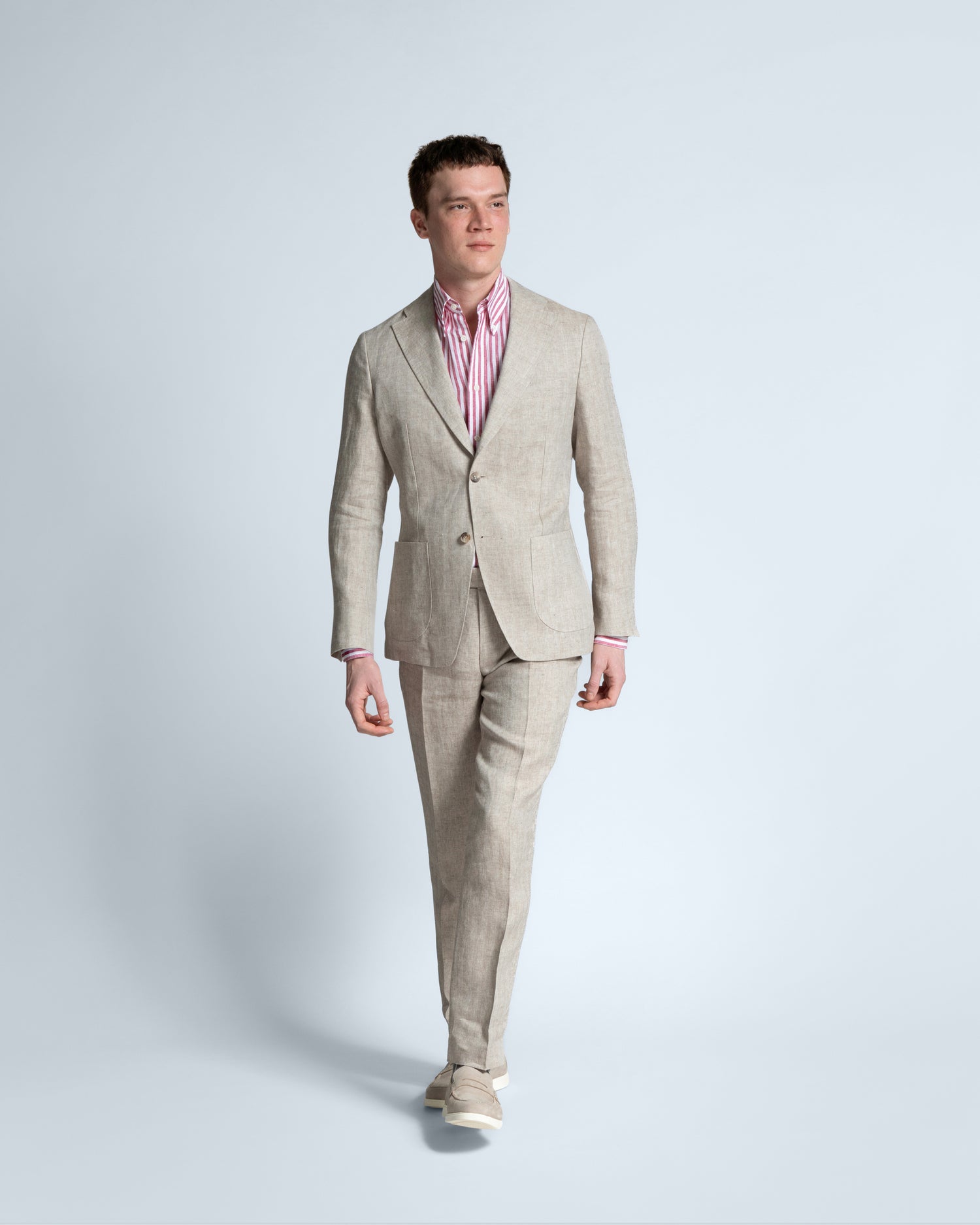 Linen Suit in Beige (8625023484234)