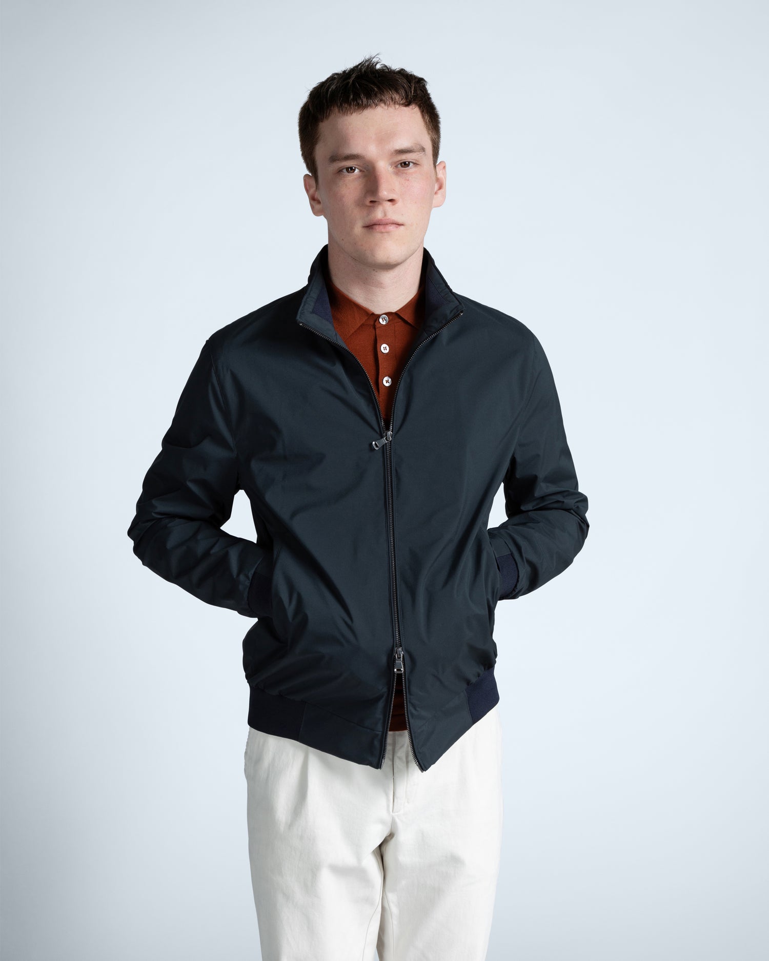 Bomber Jacket in Navy Blue (8670555242826)