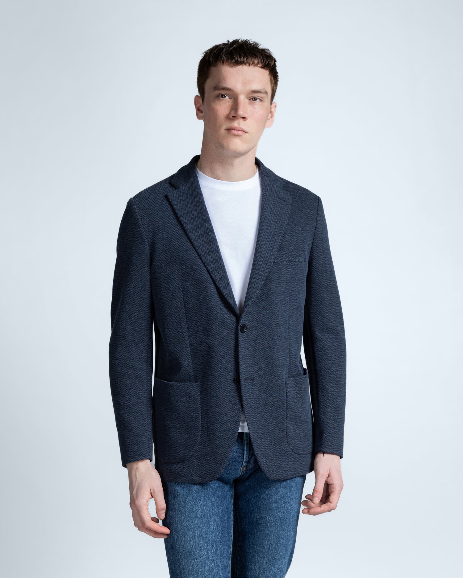 Jersey Jacket in Dark Blue (9994122068298)