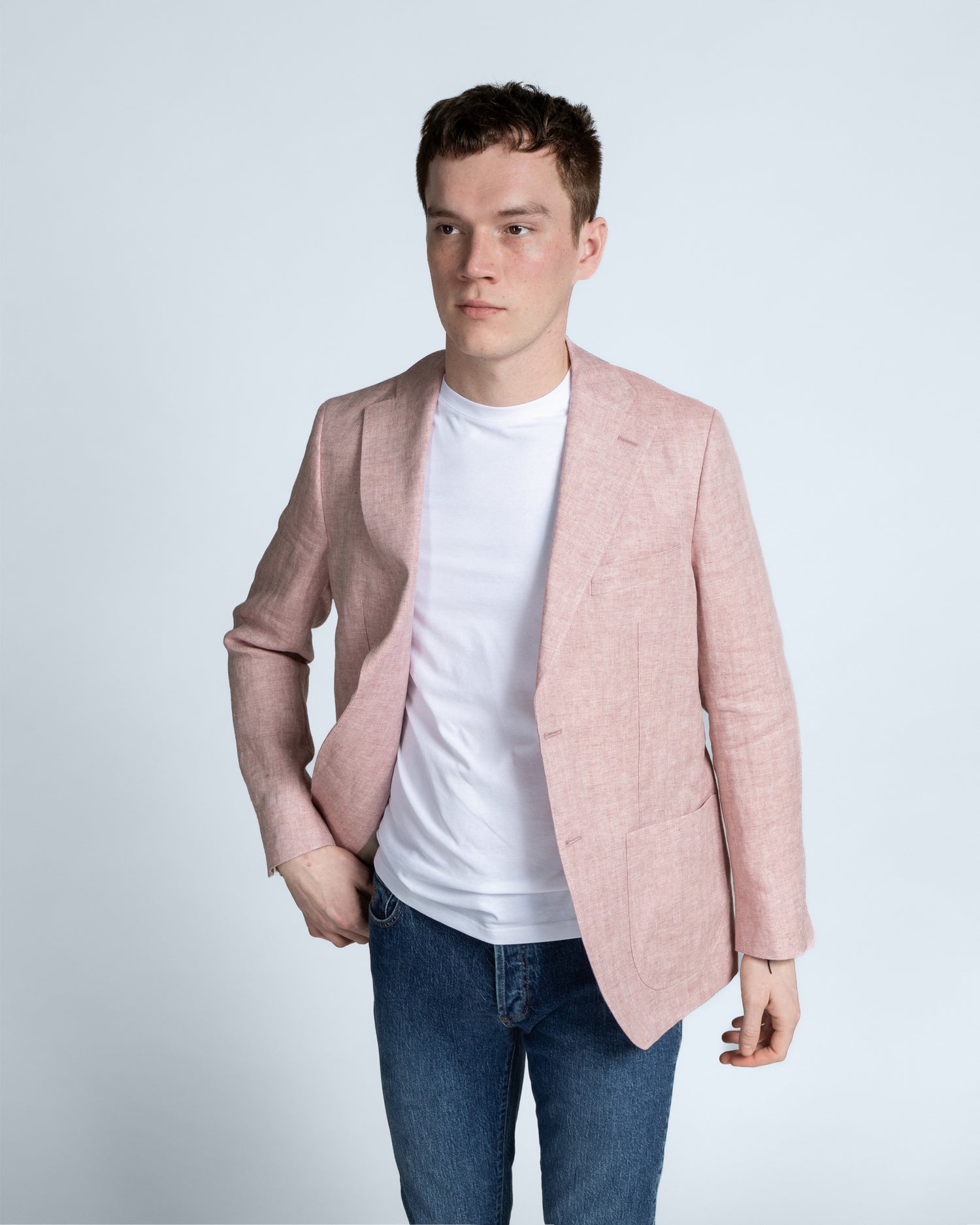 Linen Jacket in Pink (9993859924298)