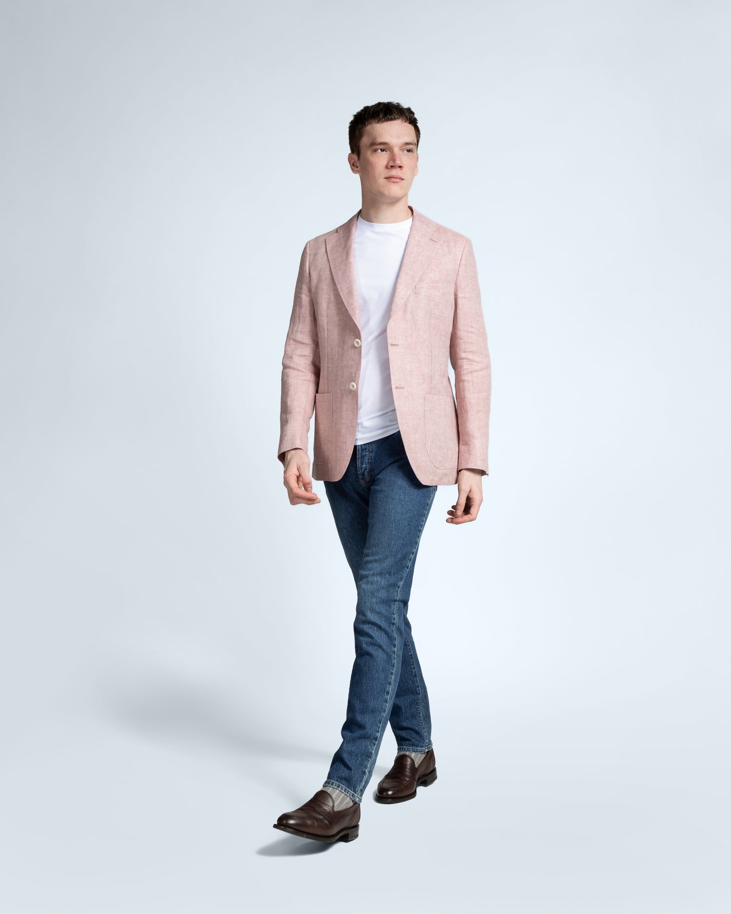 Linen Jacket in Pink (9993859924298)