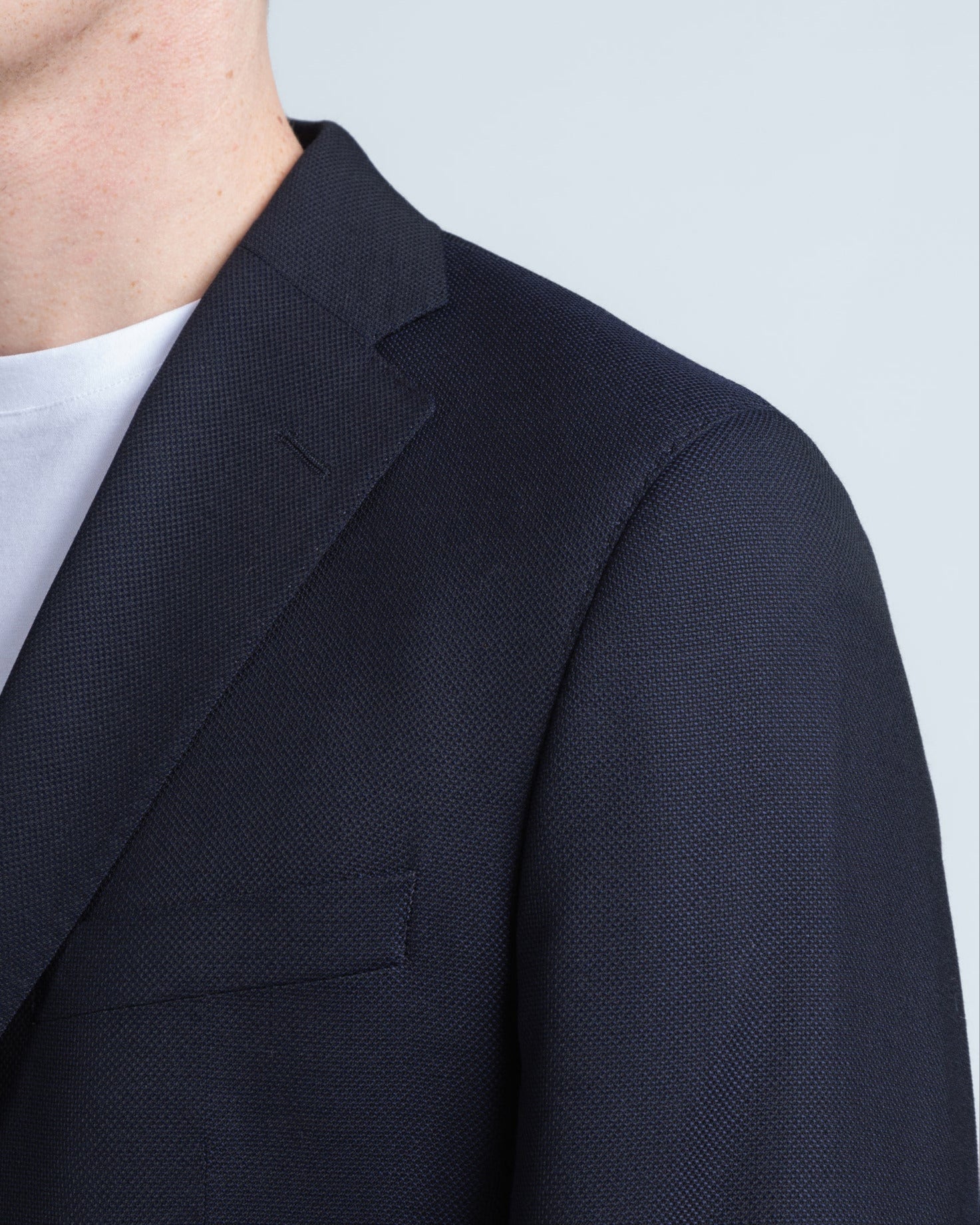 Navy Blue Blazer in Reda wool (8454816104778)