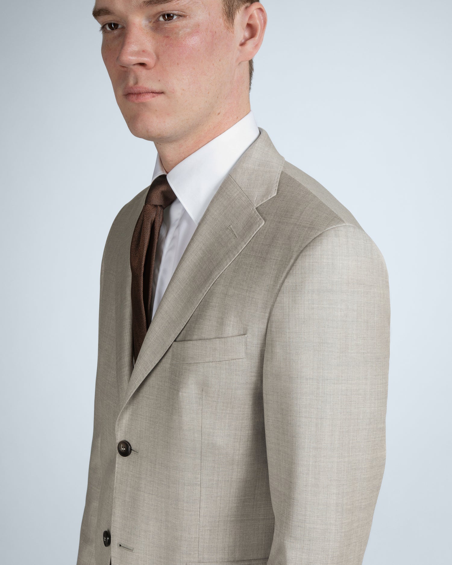 Champagne Premium Wool Suit in Modern Fit (8669920592202)