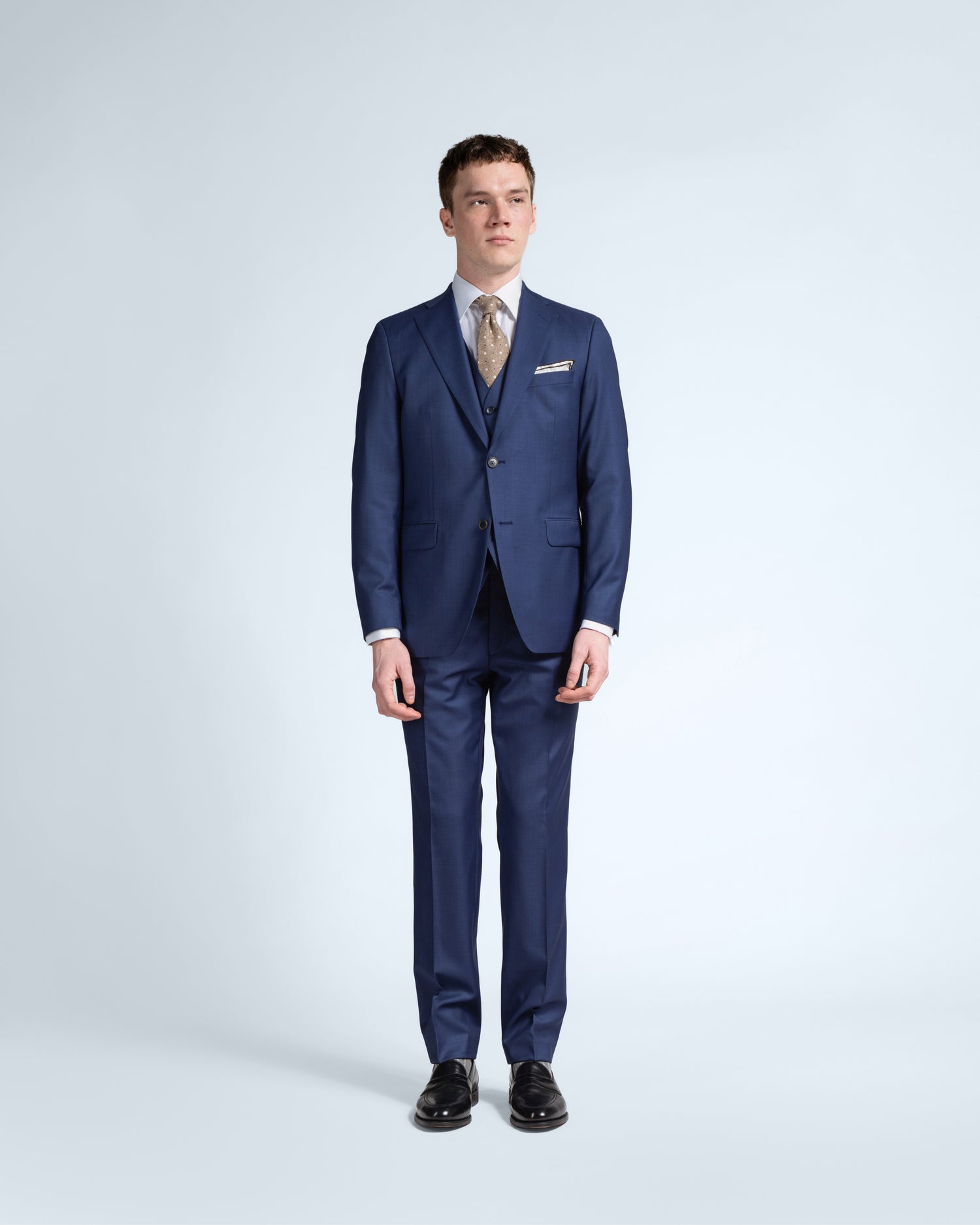 Premium Blue Wool Suit in Slim Fit (9649967006026)