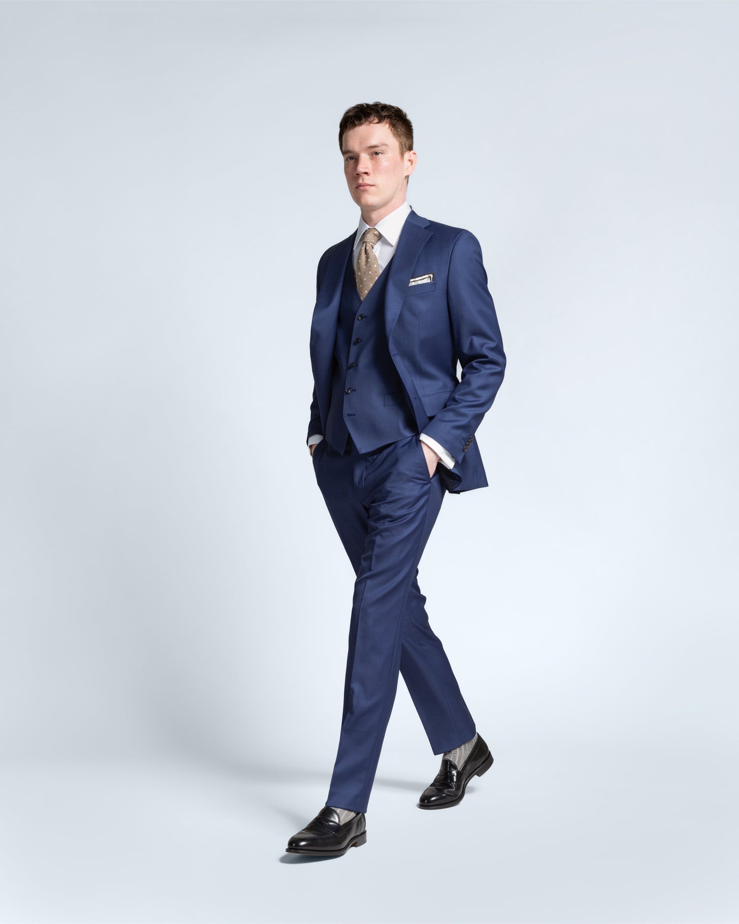 Premium Blue Wool Suit in Modern Fit (9649892131146)