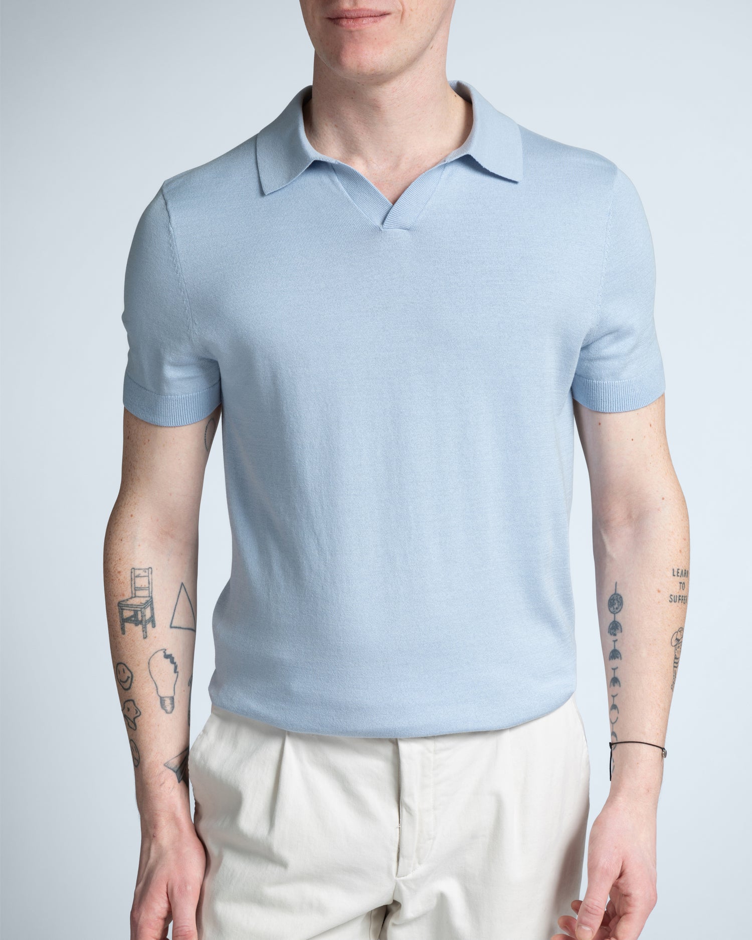 Polo Shirt in Pastel Blue (9629770088778)